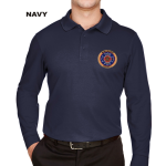 Devon & Jones CrownLux Performance Plaited Long Sleeve Polo